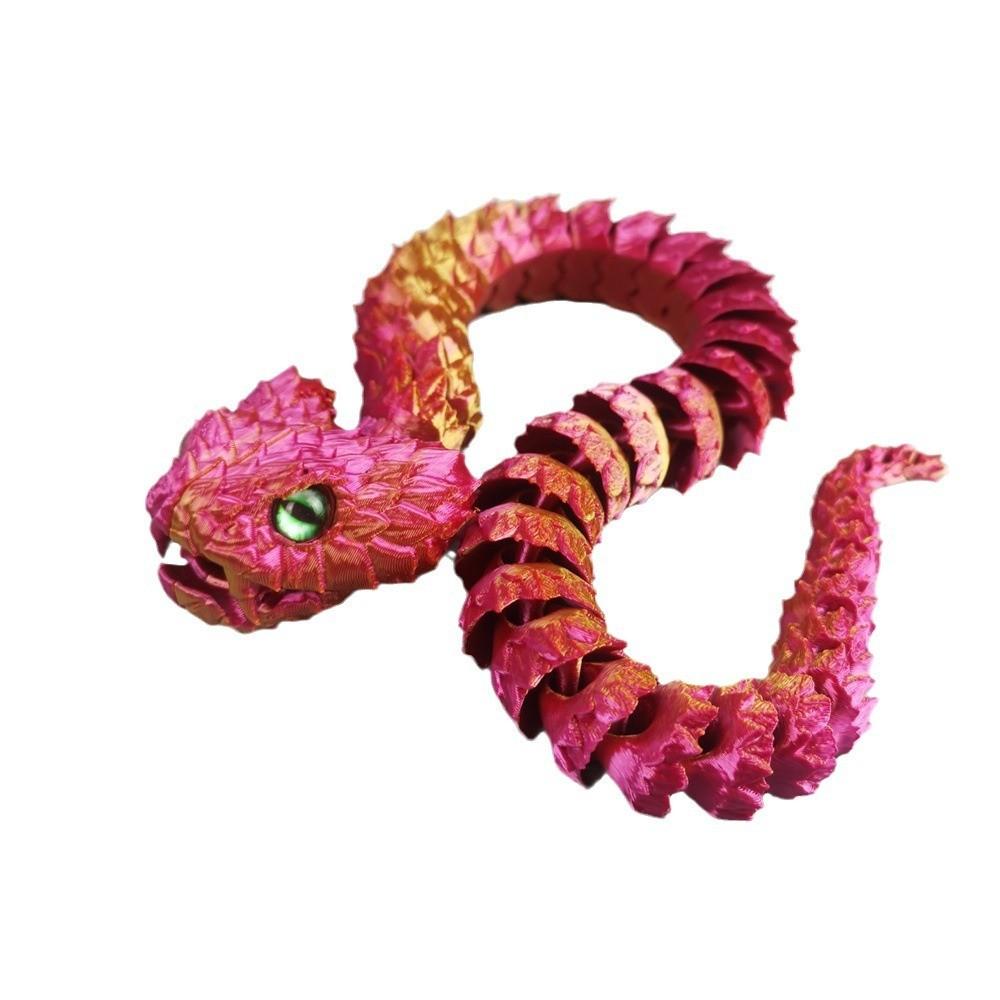 3D-печатная змея, кусающая палец, подвижные суставы, игрушки для взрослых и детей