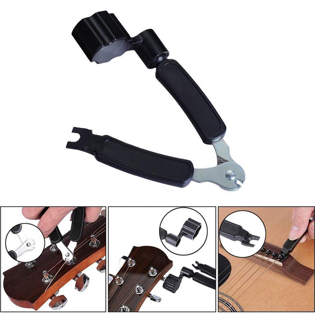 Guitar String Winder Cutter 3 In 1 Multifunctional Guitar String Cutter Guitar String Tool Guitar Bridge Pin Puller