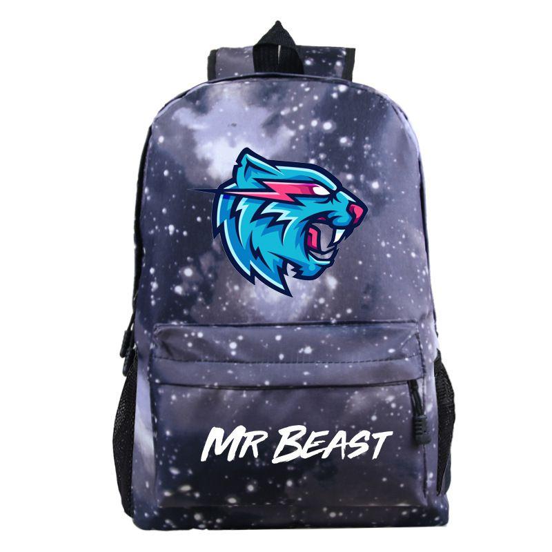 Рюкзак Mr Beast Lightning Cat большой вместимости, школьная сумка из дышащего материала