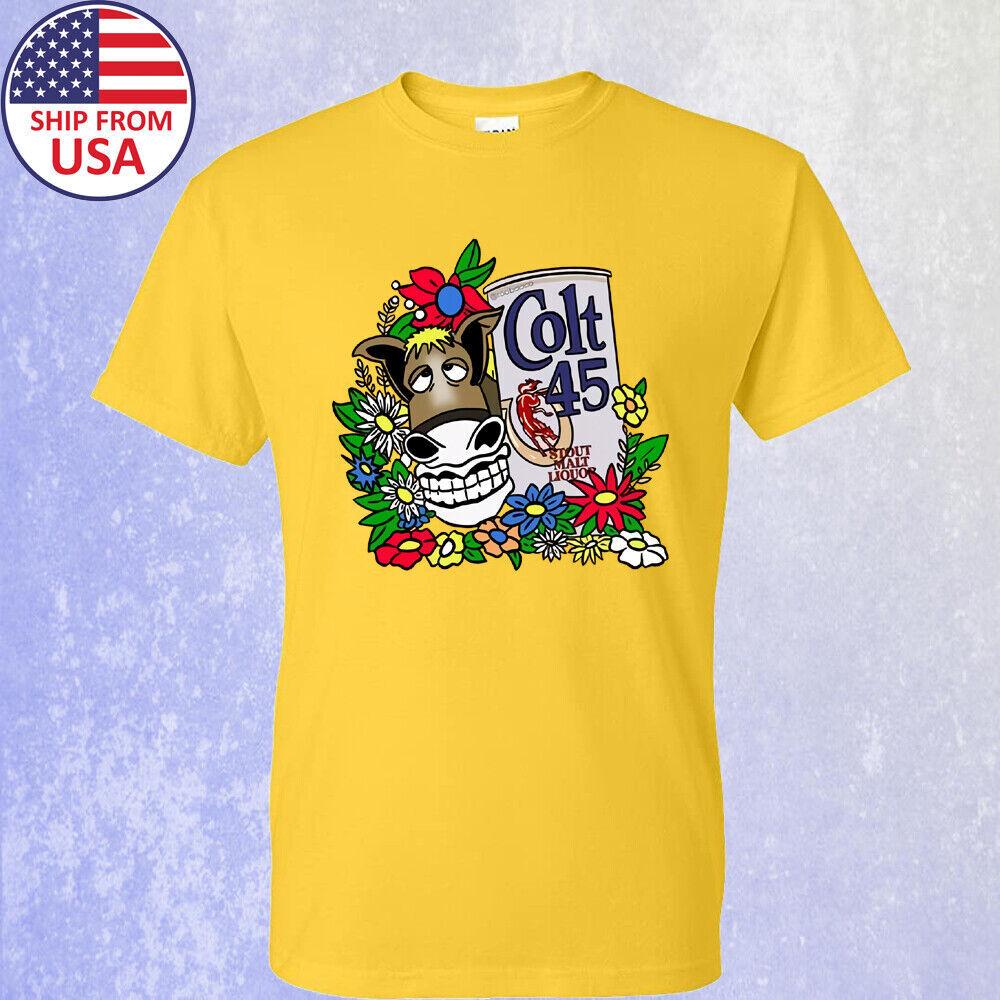 Colt 45 Donkey Jeff Spicoli Mens Yellow T shirt Size S 5XL Unisex T-Shirt