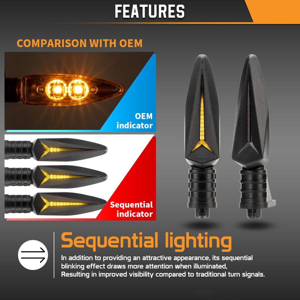 Motorcycle LED Turn Signal Indicator Light Replacement for BMW Aprilia Triumph Motorcycle