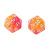 Yourandoll 10 Polyhedral Dice, D20 Dice, 20-Sided Dice for Dungeons and Dragons, DND, TRPG, MTG, and Other Tabletop Games (Orange and Red)