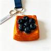 Simulated Food Squeeze Toy Keychain Stress Relief Bread Dessert Key Ring