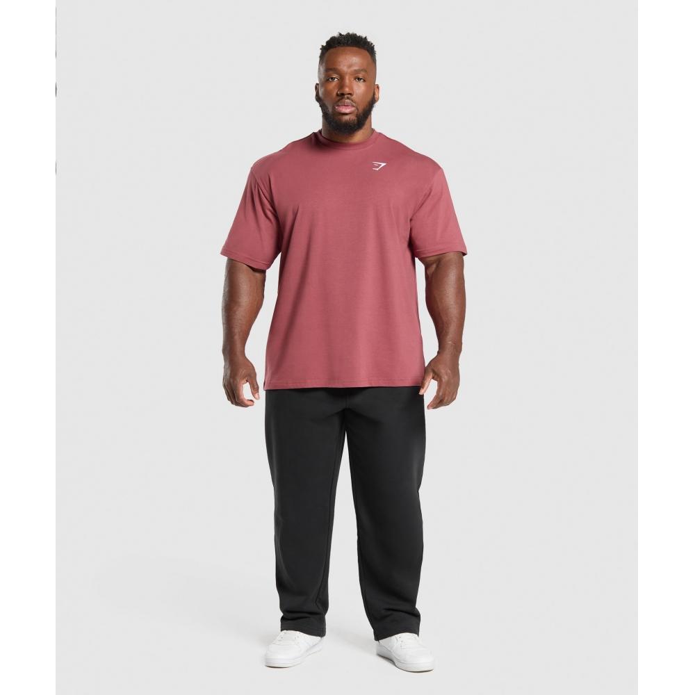 Gymshark Футболка Essential Oversize, цвет: стираный, ягодно-розовый A1a3e Kcps