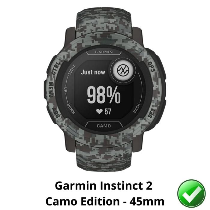 Protection écran pour Garmin Instinct 2 Camo Edition - 45mm [Pack 6] Film Plastique Protecteur Résistant Ultra Mince Phonillico