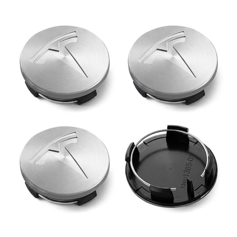 4Pcs 60mm Car Wheel Center Hub Caps Badge Accessories For Tesla Model 3 Model S Model X Model Y Roadster Performance Decor