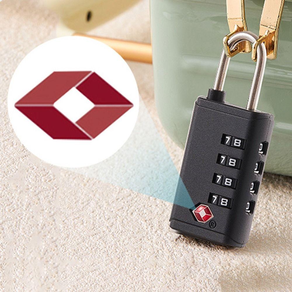 Anti-theft 4 Digit Combination Lock TSA Cabinet Padlock New Customs Password Lock for Travel