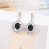 Light Luxury Fashion Temperament Full Diamond Earrings 925 Silver Needle Earrings Inlaid With Zircon Earrings, Multi-Color