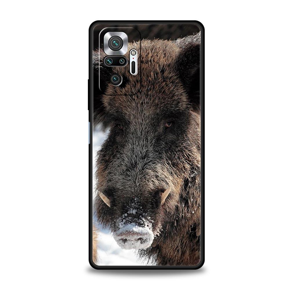 Чехол для телефона с изображением дикого кабана для Xiaomi Redmi Note 14 13 12 Pro Plus 5G 9S 9 10 11 4G 14C 13C 12C 10C 9C 9A Мягкий чехол