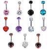 Heart Belly Button Ring Navel Piercing Ring Stainless Steel Belly Piercing Ring