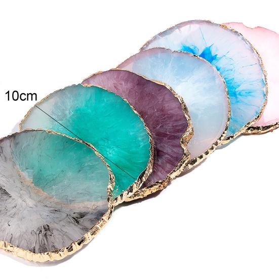 Палитра с золотым краем, смешивание смолы, краска для рисования, маникюрная витрина, полка