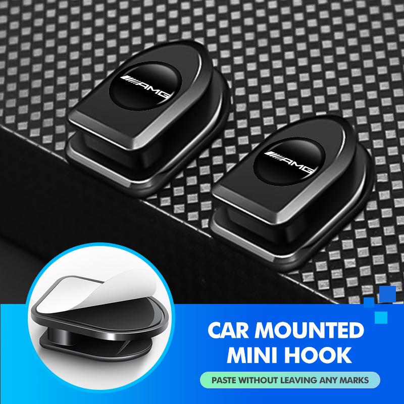 BTY4 4pcs Car Paste Hooks USB Storage Hanger Interior Accessories For Mercedes Benz AMG C180 C300 W124 W176 W177 C200 C260 GLC CLE