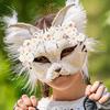 DIY Therian Masque Kit Blank Cat Fox Masque with Felt Fabric Sheet Faux Fur