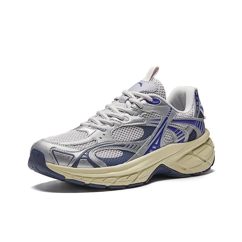 Anta AT2000 Retro Sports Fabric Low top Running Shoes Men's Silver Gray Blue 912445502-1