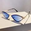 Gradient Cat Eye Sunglasses New Stylish Party Sun Glasses Vintage Rimless Shades  for Women & Men