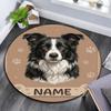 Custom Name,Cartoon Dog pattern round rug,Carpet Rug for Living Room Bedroom Playroom ,Non-slip Floor Mat,Holiday Gifts and Birthday Gifts.