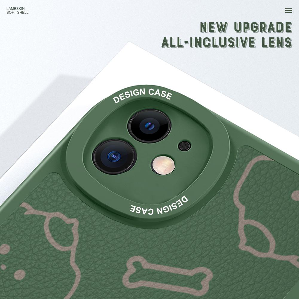 Slim Skin Feeling Cute Brown Dog Soft Silicone PU Leather Cover Phone Case for iPhone Samsung Huawei Honor Xiaomi Redmi OPPO Realme Vivo