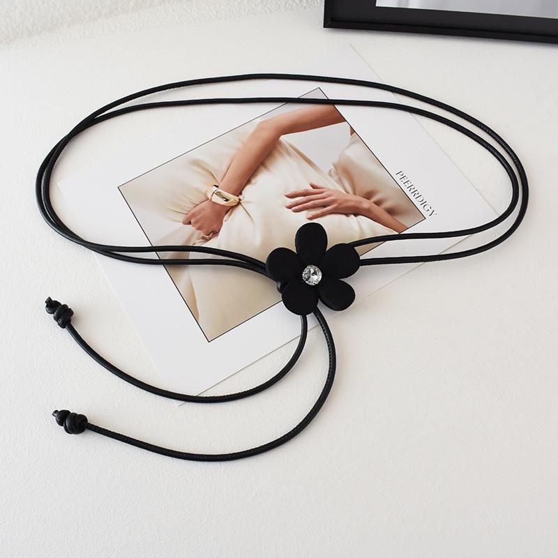 Элегантный женский пояс из искусственной кожи с цветочным узором, мягкий и универсальный модный аксессуар