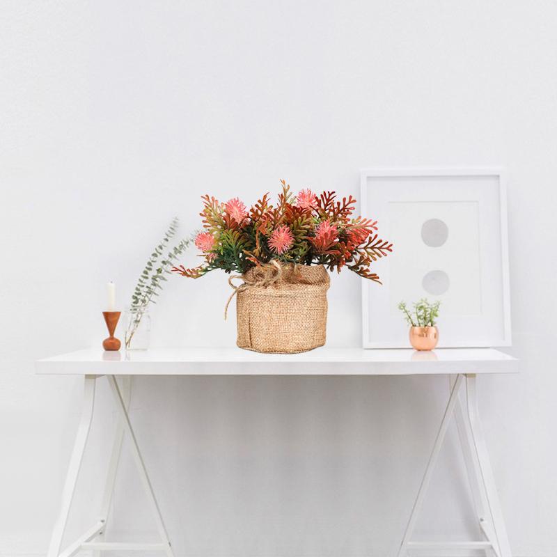 Стол в горшке Маленькие искусственные растения в горшках из дерева Бонсай Мини Искусственные цветы Растения для гостиной