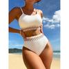 Женское бикини, сексуальный купальный костюм с высокой талией, пляжный купальник, женский летний купальник