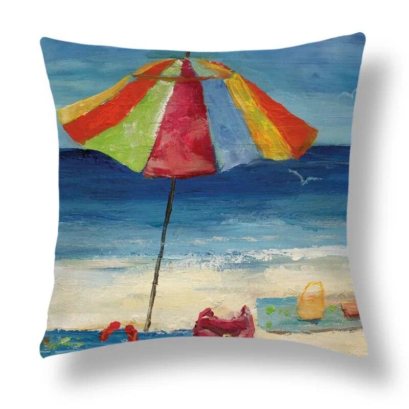 Bedroom Home Decor  Pillowcase Abstract Geometric Cushion Cover Orange Yellow Brown