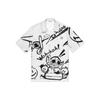 Sport Lifestyle Series Sharp Collar Full Print Graffiti Casual Short Sleeve Shirt Men Shirts Off-White ASHT505-3