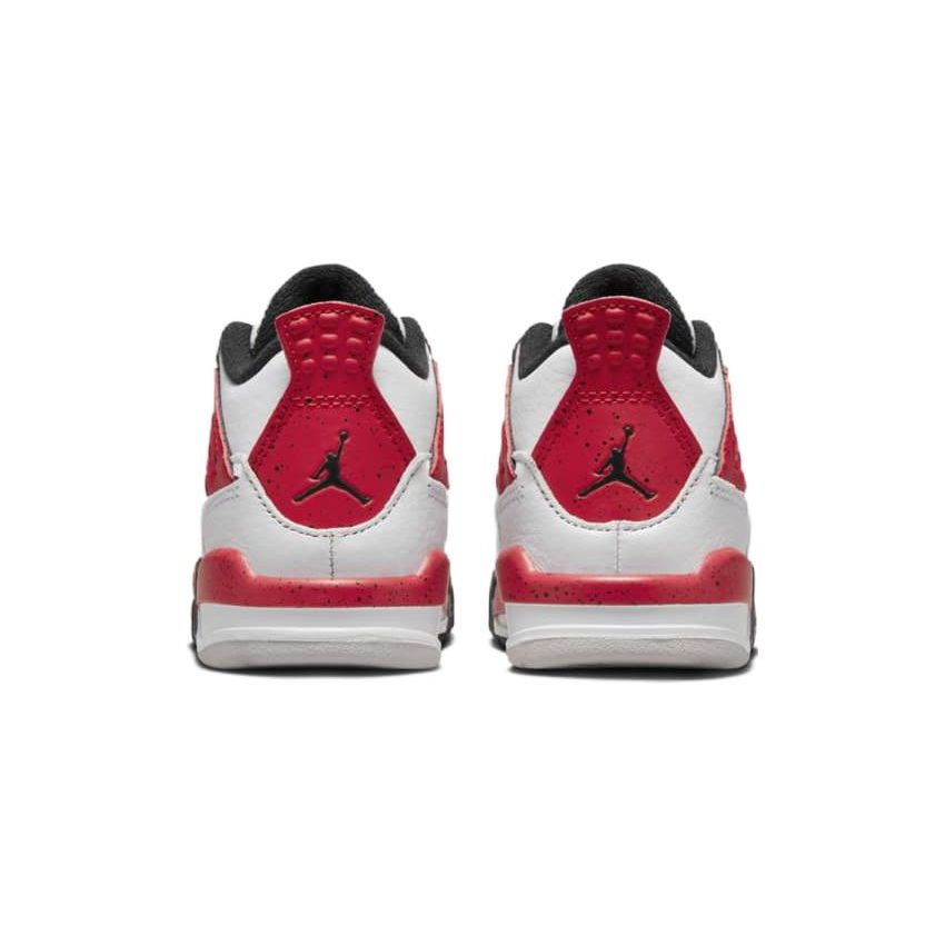 Детские кроссовки Air Jordan 4 Retro TD Red Cement White Fire-Red Black BQ7670-161