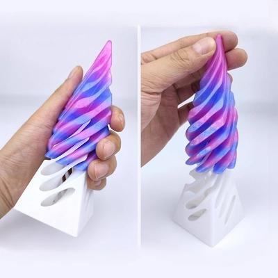 Игрушки-вертушки в виде спирали, напечатанные на 3D-принтере, инструмент для снятия стресса, пирамидальная сквозная скульптура, спиральные конусные украшения, украшение для дома