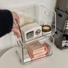 1pc Multi-purpose Cosmetics Storage Boxes Women Desktop Makeup Storage Shelves Transparent Sundries Storages Organizer Shelf