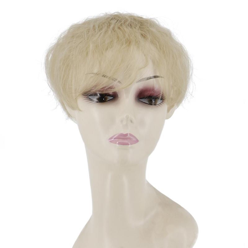 MISS WIG Женские короткие вьющиеся волосы, заколка для парика на макушке, белые волосы, натуральный цвет, черный, коричневый, светлый, для повседневного использования