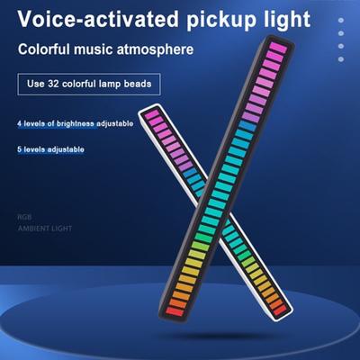 RGB музыкальное управление звуком, светодиодная подсветка, управление приложением, звукосниматель, голосовая активация, ритм-подсветка, цветная окружающая светодиодная подсветка, окружающая подсветка, НОВИНКА