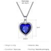 Модное свадебное женское ожерелье с синим кристаллом Heart of Ocean Titanic Heart Forever