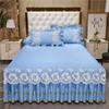 European Style Cotton Lace Bed Skirt Anti Slip Ximengsi Bed Cover Single Piece Thick Mattress Cover Three Piece Set
