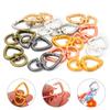 2pcs/Bag Peach Heart Shape Metal Spring Clasp Key Ring Connectors For DIY Key Chain Making Accessories