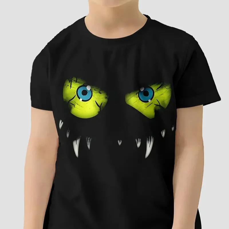 Ретро 3D принт повседневная детская одежда топ футболка футболка животные дети мальчик аниме футболки с коротким рукавом