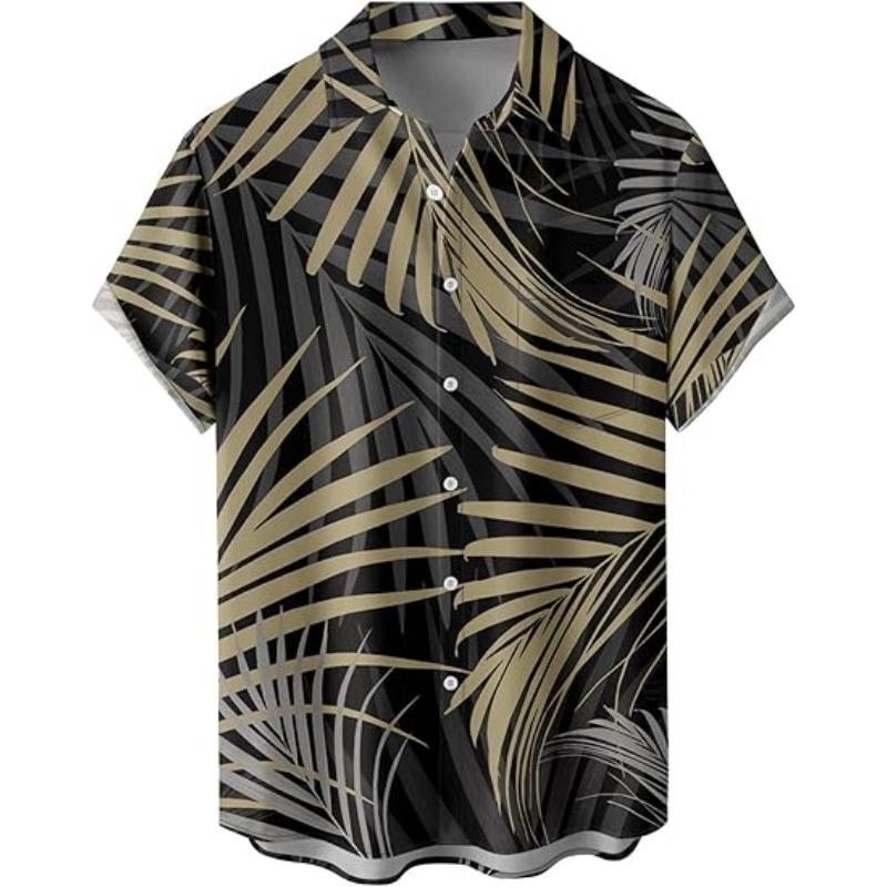 Hawaiian Shirt Men's Loose Short Sleeved Men's Beach Shirt Vacation Casual Shirt