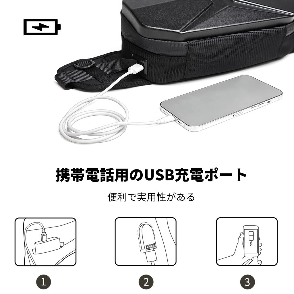 FANDARE Waterproof Waist Stylish Waist Pouch with USB Charging Compatible with Crossbody Popular for and Outdoor Silver Men's Bag, Port, 7.9-inch