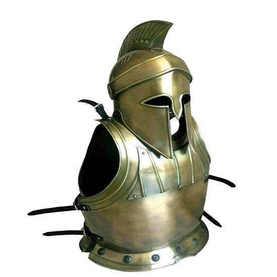 Medieval Chest Muscle Jacket, Costume Jacket, Greek Corinthian Helmet, Chest and Helmet Set, Armor Jacket, Halloween Helmet