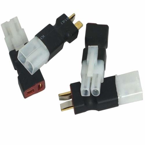 Yiqigou 4pcs Wire-Free Tamiya Male To Dean T-Style Plug Adapter Wireless Connector for RC Drone LiPo Battery Charger ESC (T Male To Tamiya Female)