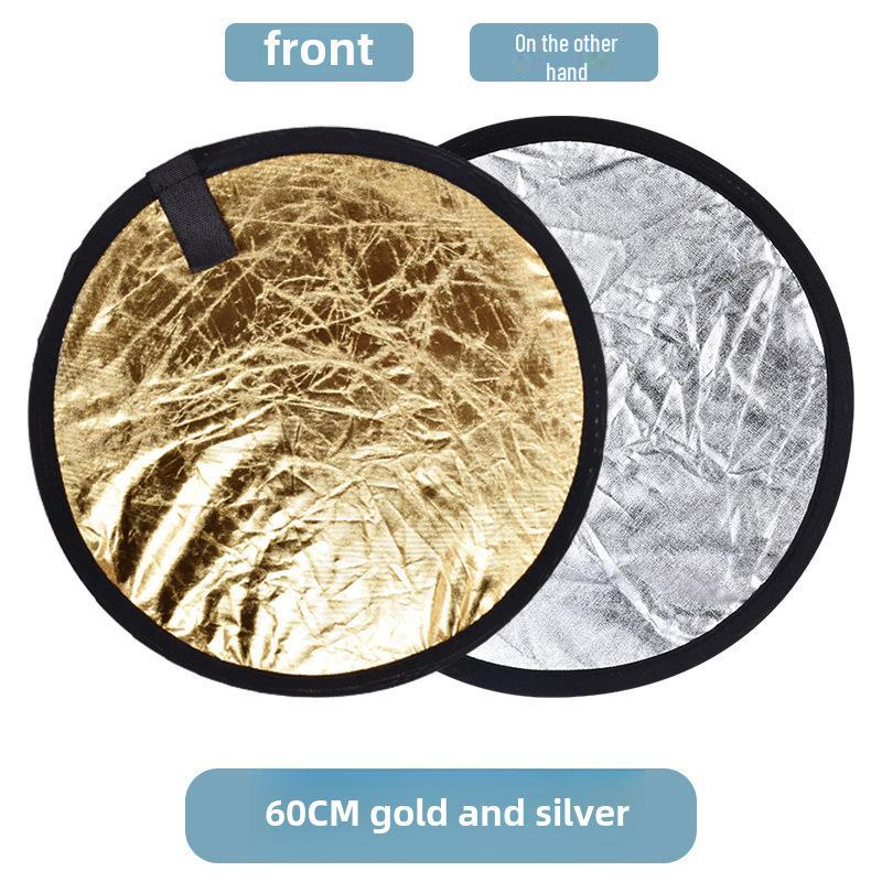 Двойная складная отражающая доска золотого и серебряного цвета: Портативный мягкий заполняющий свет для фотосъемки и прямых трансляций, для использования в помещении и на открытом воздухе