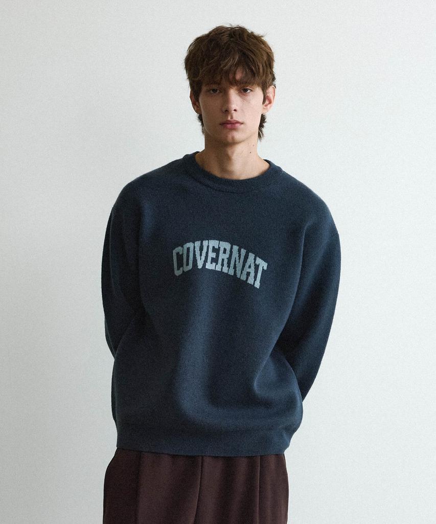 COVERNAT Arch Logo Knit Teal Green