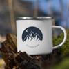 Mountain Camping Adventure Print Enamel Creative Coffee Water Milk Cups Camping Mugs Handle Drinkware Vacation Hiking Mug Gifts