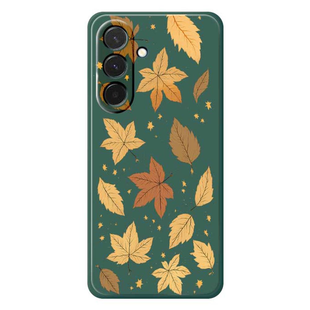 For Samsung Galaxy A36 5G Case Maple Leaves Pattern Printing Straight Edge TPU Phone Back Cover