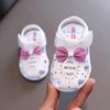 Summer Sandals Shoes Cute Sweet Children Leathers Princesses Shoes For Girls Baby Breathable Hoolow Out Bow Shoes
