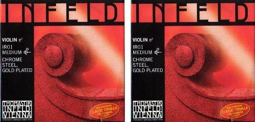 Струны для скрипки INFELD RED 4/4 Струна E IR01 Позолоченная/Хромированная сталь (Набор из 2)