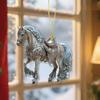 Лошадь Украшение Сверкающий Страз Лошадь Украшение на Елку 2D Акриловая Подвеска Праздничный Сувенир Подарки для Женщин Девушек Любителей Лошадей