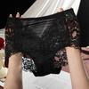 Women Lace Panties Mid-Waist Hollow Hip-Lifting Comfortable Briefs Embroidery Cotton Crotch Underwear
