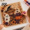 Handmade Holiday Gift Ideas Halloween Faux Pearl Art DIY Kit, Spooky Cute 3D Beads Painting Crafts, Unique Party Favors Gothic Ghost Pumpkin Cat Crow