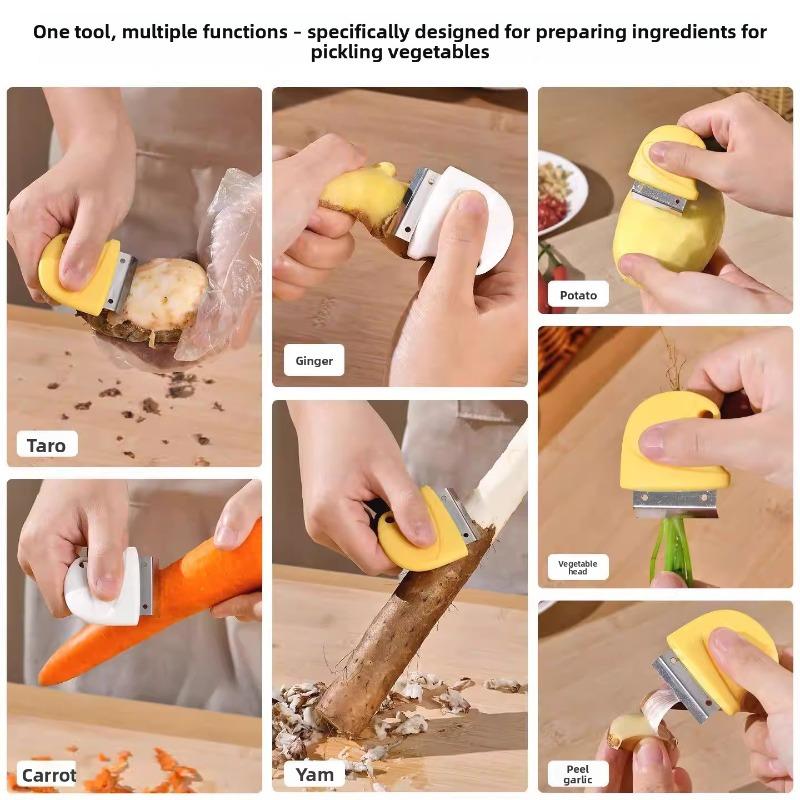 Scraping Ginger Peel Tool - Home Use Stainless Steel Ginger Peeler - Kitchen Potato Peel Cutter