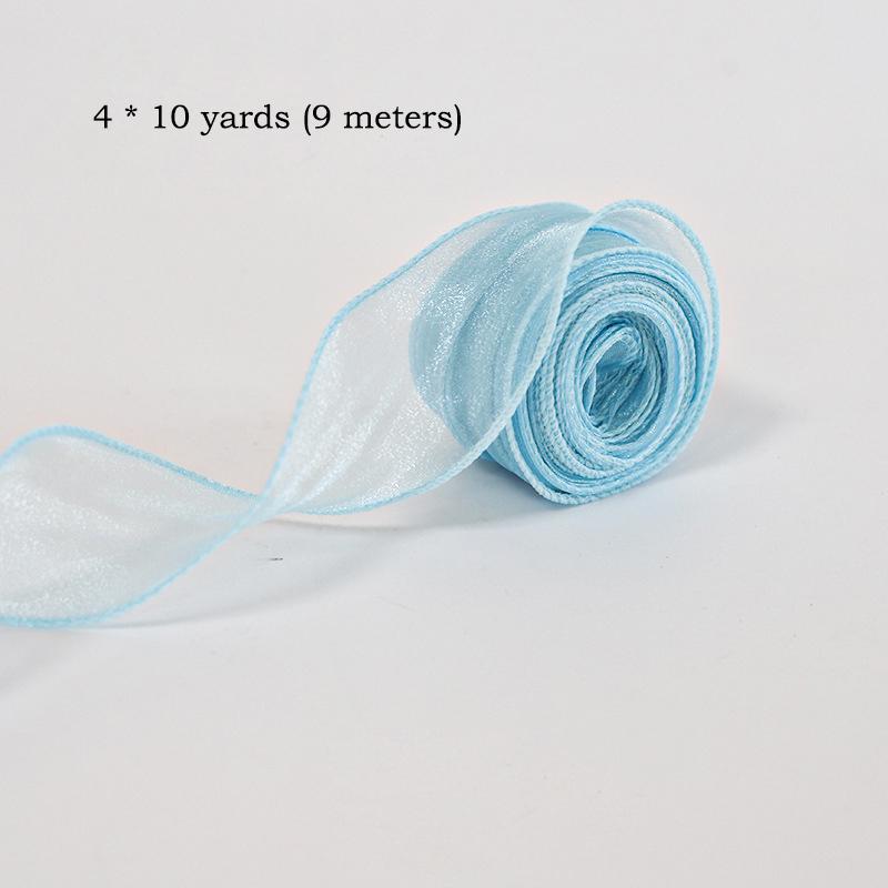10 ярдов/рулон шифоновая шелковая лента органза атлас для самостоятельного изготовления подарочной упаковки украшения свадебные букеты венки швейные принадлежности